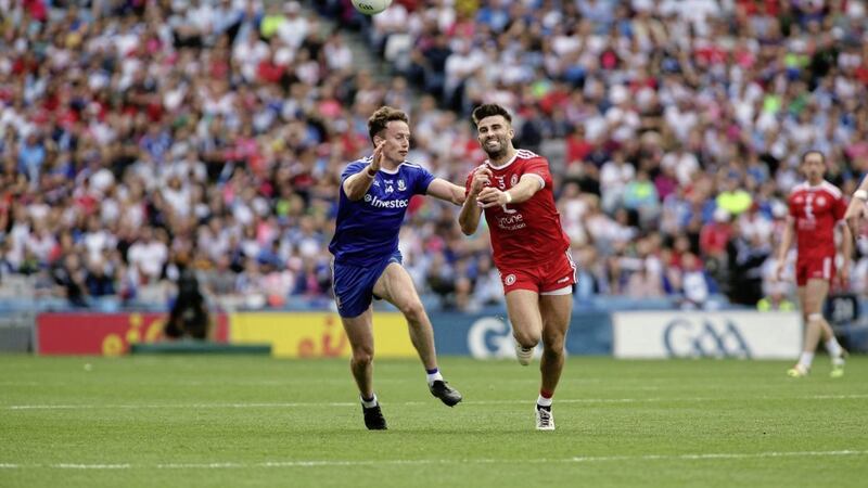Tyrone and Monaghan clashed in the All-Ireland semi-finals this year. Picture Seamus Loughran 