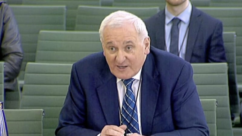 Bertie Ahern, former Taoiseach, giving evidence to the Exiting the European Union Committee in the House of Commons in London last year