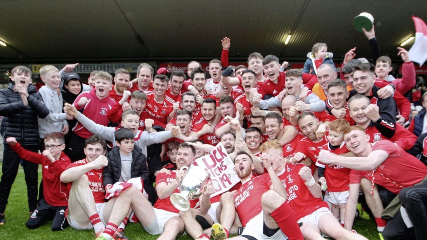 Tyrone champions Trillick pictured with the O'Neill Cup. Picture by Philip Walsh
