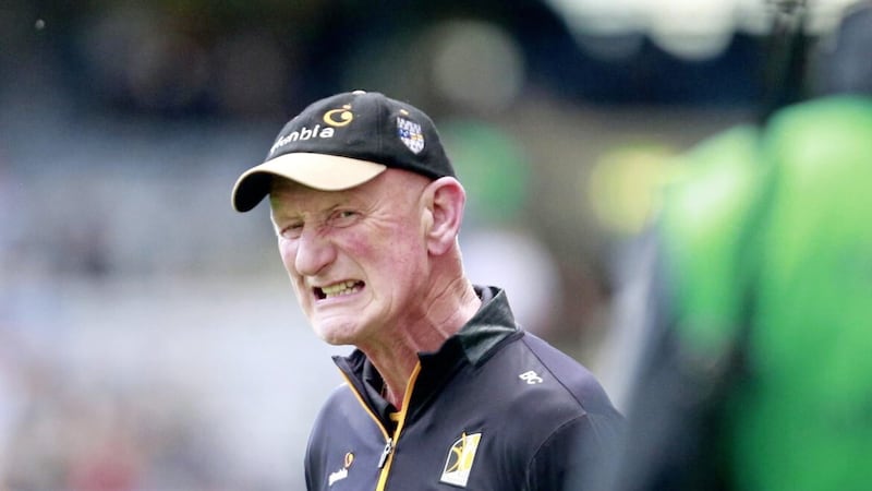 Kilkenny&#39;s Brian Cody at the end of the GAA Hurling All-Ireland Senior Championship Semi-Final between Clare and Kilkenny on  07-02-2022 at Croke Park Dublin. Pic Philip Walsh. 