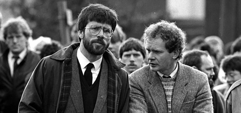 Gerry Adams and Martin McGuinness in 1987