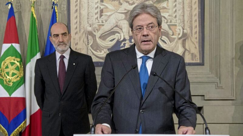 Paolo Gentiloni speaks at the Quirinale presidential palace, in Rome. Picture by Francesco Ammendola, Italian Presidency/Associated Press
