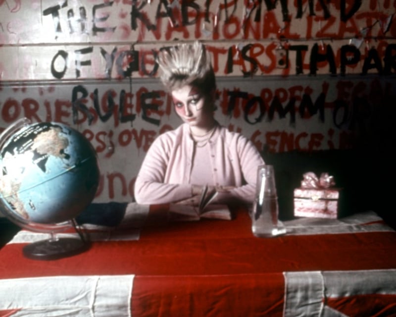 Jenny Runacre in a scene from Derek Jarman's 1978 film Jubilee
