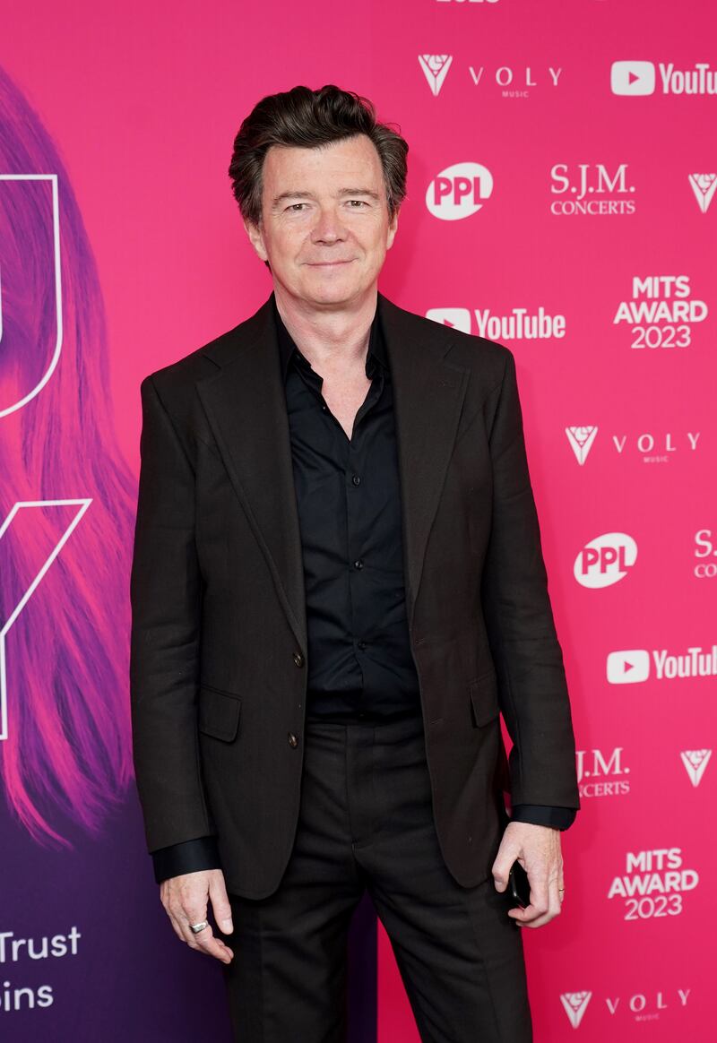 Rick Astley performed at a test event