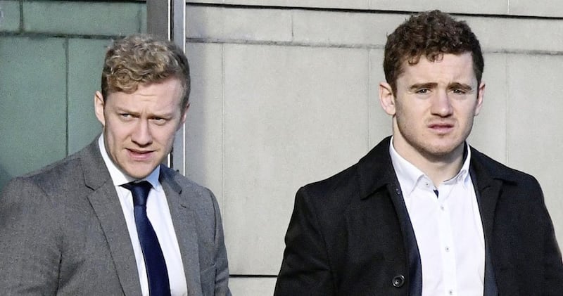 Paddy Jackson (right) and team-mate Stuart Olding were acquitted of the charges against them. Picture by Alan Lewis/ PhotopressBelfast 