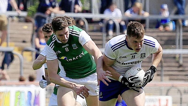 Eoin Donnelly was the Fermanagh hero with a late fisted goal in the semi-final win over Monaghan. Picture by Philip Walsh 