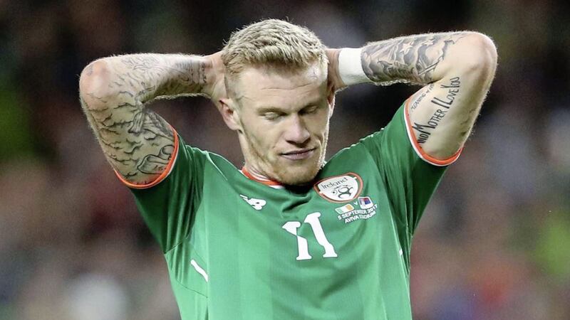 The Republic of Ireland&#39;s James McClean took to social media to condemn &quot;beyond football&quot; criticism of the Irish players and management after Tuesday&#39;s defeat to Denmark. Pictrue by Niall Carson/PA 