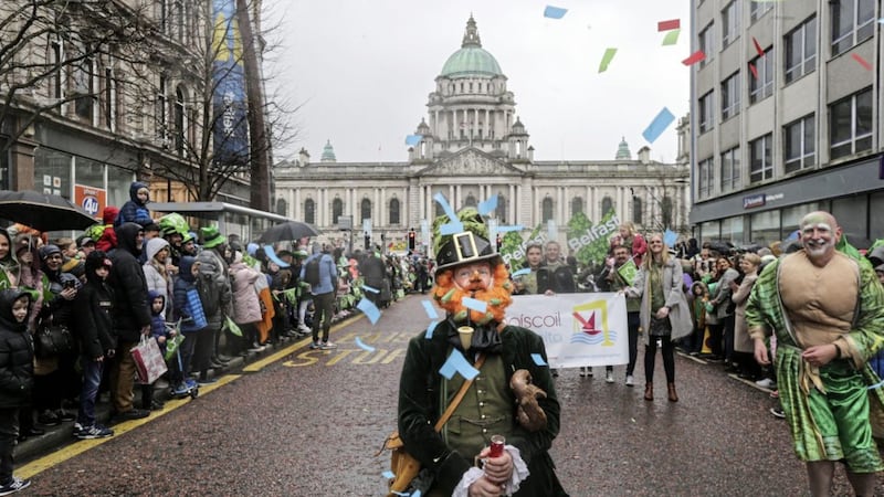 St Patrick&#39;s Day in Belfast 2022. Picture by Hugh Russell 