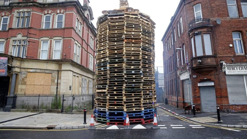 A bonfire last year at Cluan Place in east Belfast. Picture by Mal McCann 