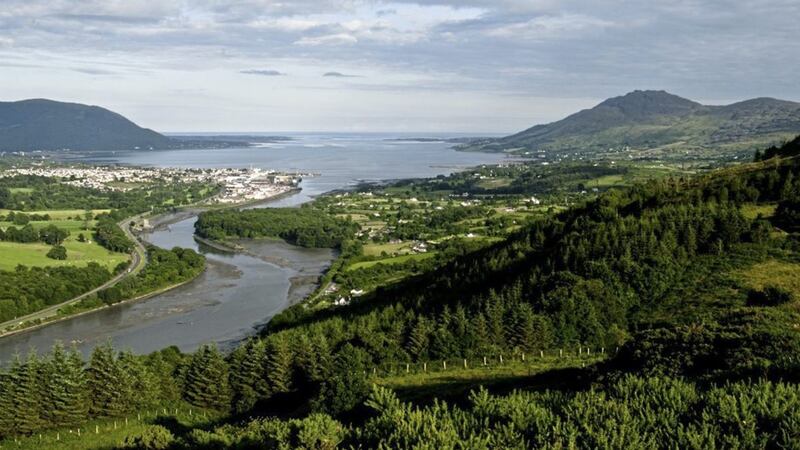Carlingford Lough lies between the Mournes and Cooley mountains 