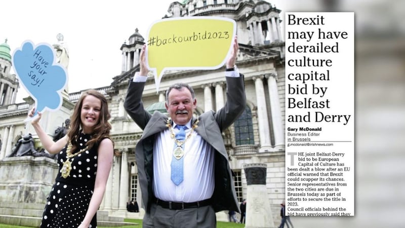 The launch of Belfast and Derry&#39;s joint European Capital of Culture 2023 bid in July, and how The Irish News last month reported concerns over the impact of Brexit 