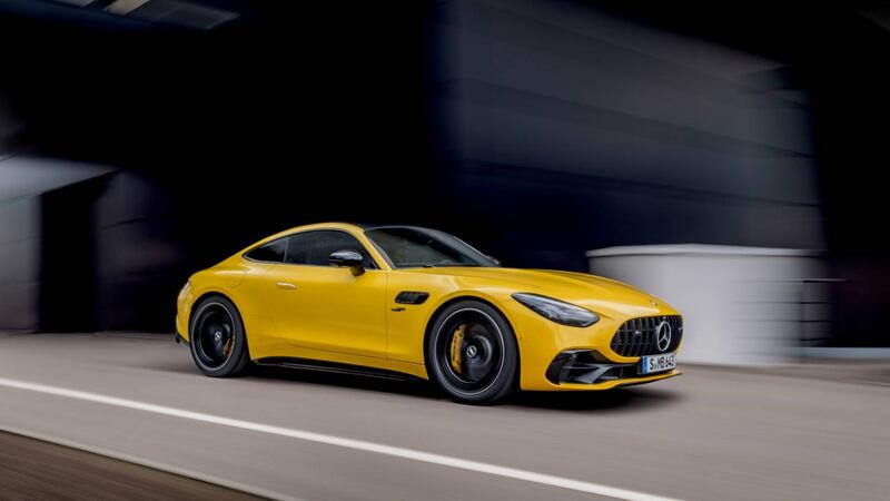 The new AMG GT 43 uses a 2.0-litre four-cylinder engine that replaces the old 4.0-litre V8.