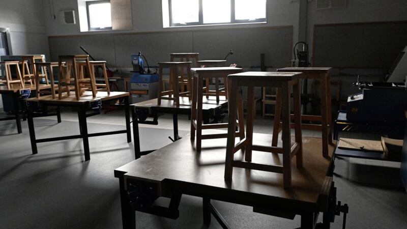 Most school classrooms now lie empty 
