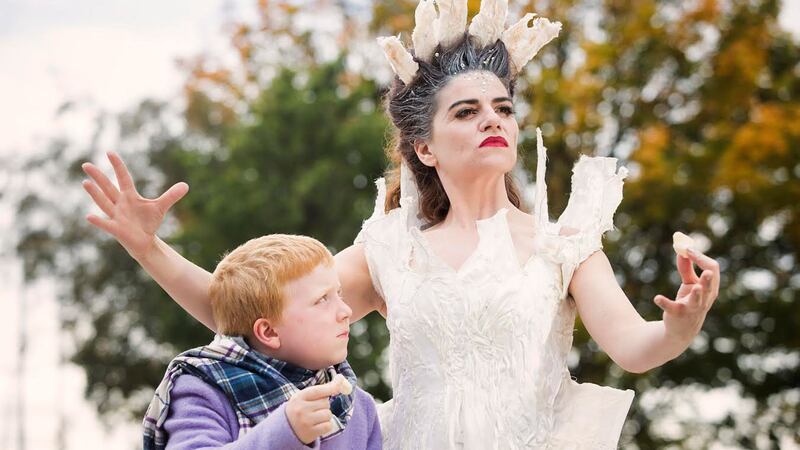 Chronicles of Narnia enthusiasts Maria Connolly as the White Witch and Ryan Peters as Edmund Pevensie get&nbsp;into character ahead of the CS Lewis Festival which coincides with the opening of the  landmark CS Lewis Square and runs in east Belfast from November 18 to 22&nbsp;