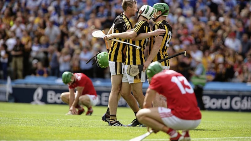 The Kilkenny players celebrate their All-Ireland quarter-final win over Cork which sets them up nicely for a crack at Munster and All-Ireland champions Limerick Picture: Seamus Loughran. 