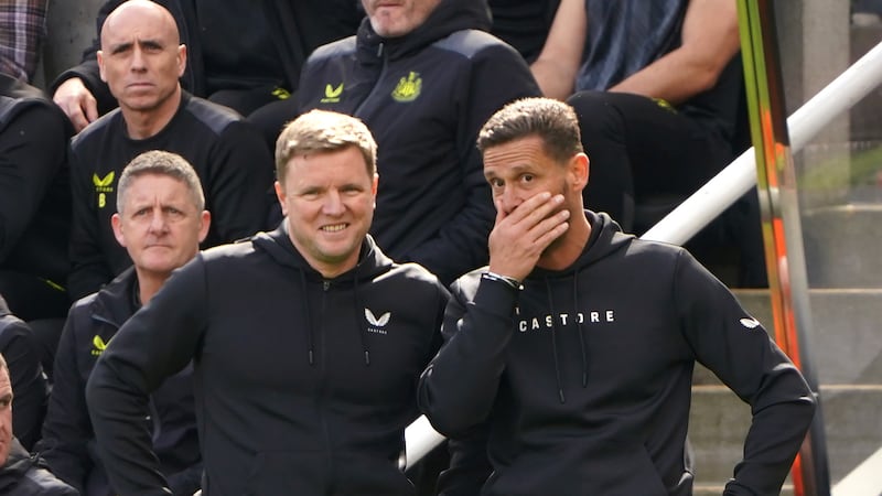 Newcastle boss Eddie Howe (left) is grateful for the support of the club’s hierarchy