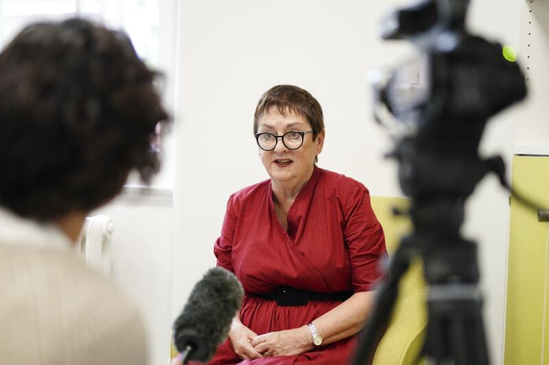 Dr Mary Bousted, joint general secretary of the National Education Union (NEU), during an interview 