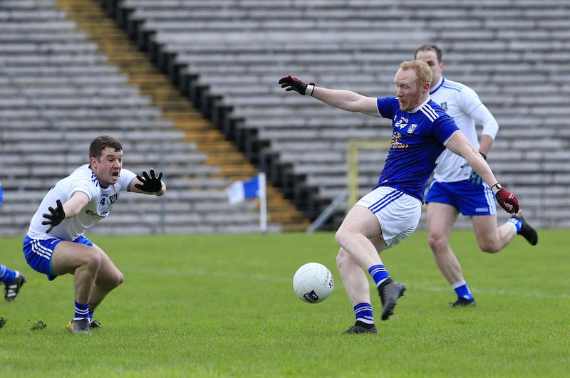 Cian Mackey rattled the Monaghan net inside the opening minute, but Cavan were pegged back as the game wore on. Picture by Philip Walsh