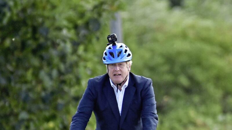 Boris Johnson got on his bike this week to launch of a strategy to get more people cycling. Picture by Rui Vieira/PA 