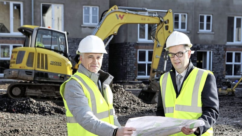 Ark Housing&rsquo;s chief executive Jim McShane (left) with Dominic O&rsquo;Neill, corporate acquisition manager at Danske Bank 
