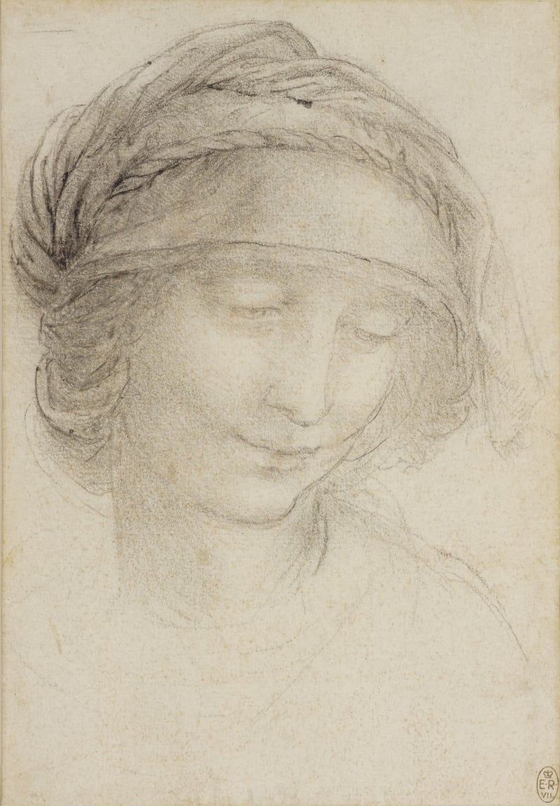 The head of St Anne by Leonardo da Vinci.&nbsp;Picture from Royal Collection Trust / &copy; Her Majesty Queen Elizabeth II 2018&nbsp;