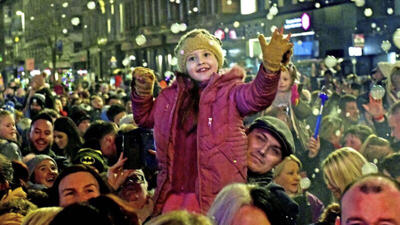 A magical night for this little girl at the switching on of Belfast&#39;s Christmas lights at the City Hall. Picture by by Alan Lewis, PhotopressBelfast.co.uk 