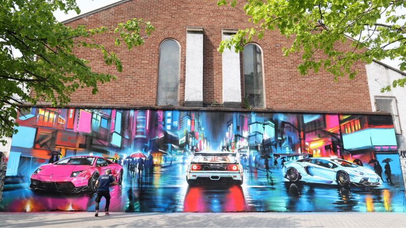 New Dan Kitchener mural in Bank Square Belfast. PICTURE: MAL MCCANN