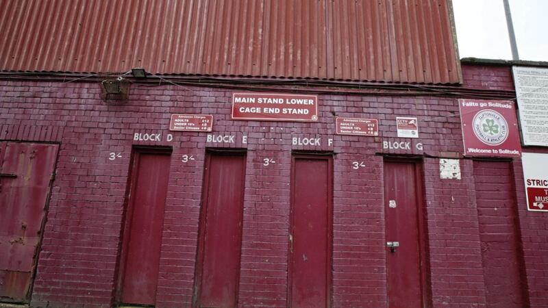 All doors closed at Cliftonville FC Picture by Hugh Russell 