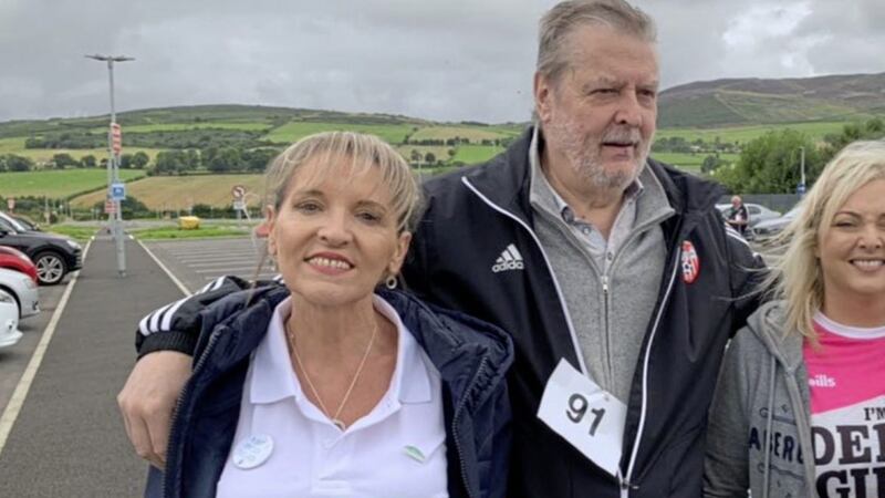 Sinn F&eacute;in MLAs Martina Anderson (left) and Karen Mullan - pictured at this year&#39;s Chieftain&#39;s Walk with former councillor Peter Anderson - are to step down from the Assembly next month. Picture by Twitter  