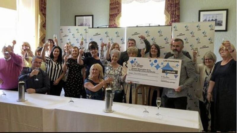 A Derry syndicate made up of community support workers have won &pound;1 million on the Euromillions. The group of 23, who are both existing and former staff at Greater Shantallow Area Partnership, will each pocket &pound;43,000 following the win. Picture BBC 