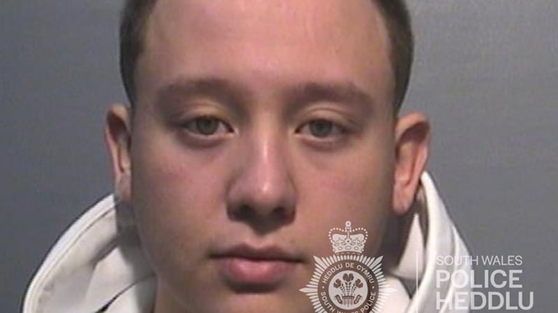 Owain Hammett-George, 19, who has been jailed for six years at Swansea Crown Court after he killed two friends and seriously injured a third when he crashed his car while driving at more than double the speed limit