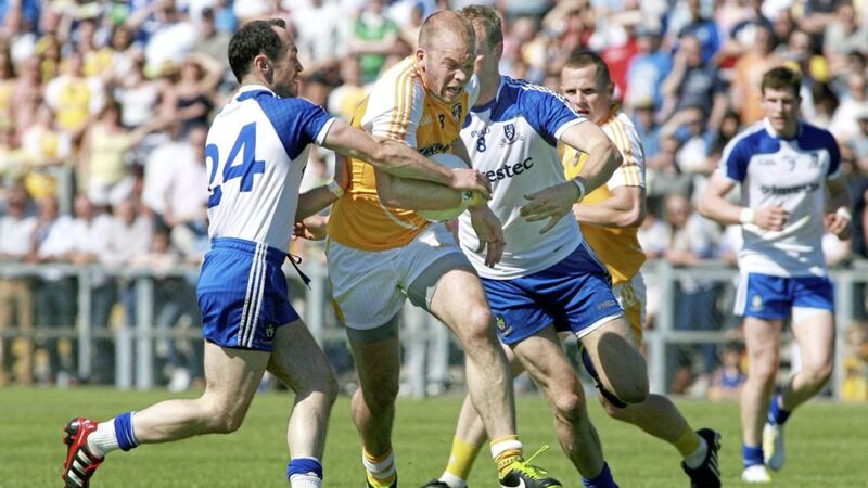 Antrim and Monaghan face-off at Casement Park. The GAA is expected to commit major finances in a bid to raise the profile of Gaelic Games in Belfast 
