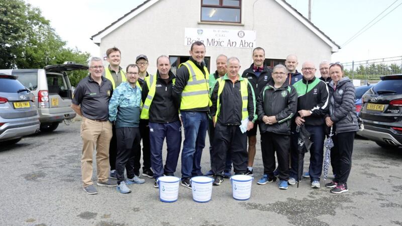 A group of Armagh GAA referees gallantly changed their tune on Saturday and instead of the shrill sound of whistles, it was the rattling of Southern Area Hospice collection buckets as they took part in a walking charity tour of the county to raise funds for the Southern Area Hospice 