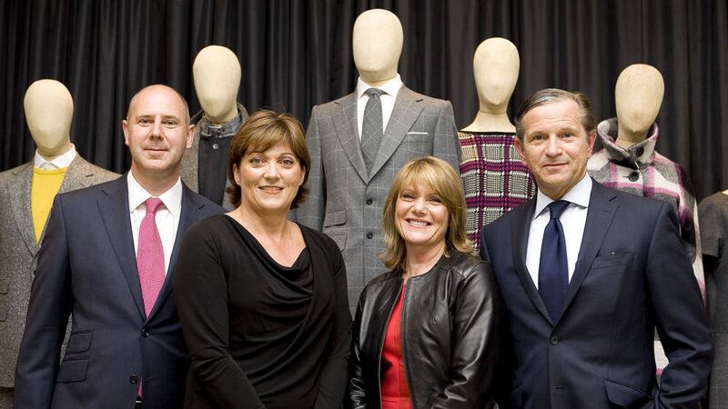 Pictured, from left, John Dixon, Belinda Earl, Frances Russell and Marc Bolland at the unveiling of Marks &amp; Spencer&#39;s autumn/winter collection, as John Dixon, the head of Marks &amp; Spencer&#39;s beleaguered clothing division, has quit after nearly three decades at the retailer 