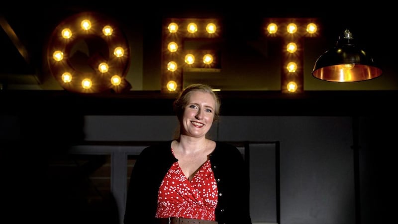 Aislinn Clarke, the first Irishwoman to write and direct a feature-length horror movie, at the Queen's Film Theatre, Belfast, where she used to be an usher. Picture by Mark Marlow