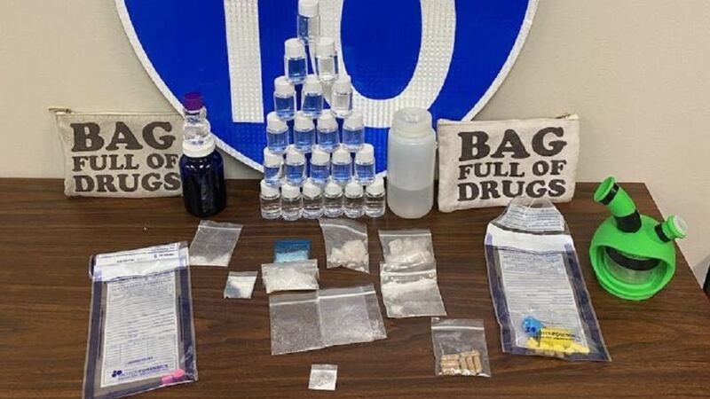 Two men face drugs trafficking charges after officers pulled them over on the interstate in Florida.