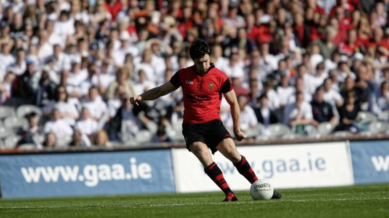 Marty Clarke in action for Down in the 2010 All-Ireland semi-final. The An R&iacute;ocht man, who turns 29 this weekend, hasn't featured in the plans of current manager Eamonn Burns