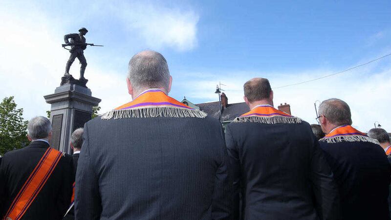 A Somme memorial service in Dromore, Co. Down yesterday 