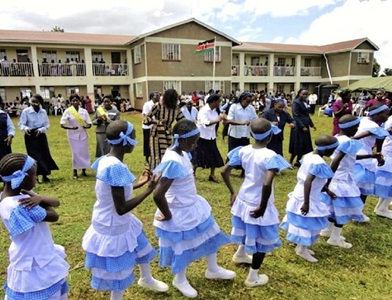 Girls participate in a 2014 graduation ceremony at St Ursula&#39;s Primary School in Kitale. Education, particularly for girls, has been a primary ministry for Ursuline sisters in Ireland and Kenya. Picture courtesy of Ursuline sisters in Ireland, Kenya. 