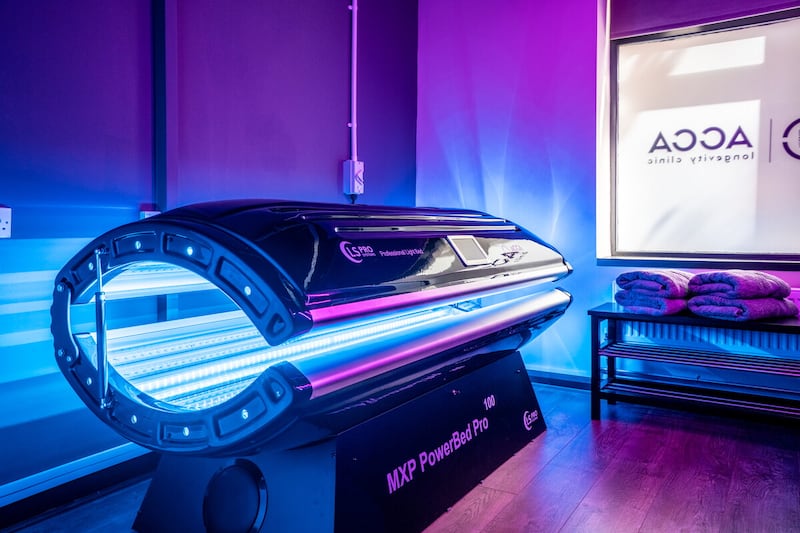Photobiomodulation (light) therapy is among the treatments on offer at Liam Botham's new Belfast clinic.