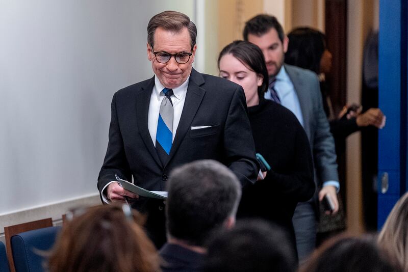 John Kirby described the capability of the weapon as ‘troubling’ though added that there is no threat to anyone’s immediate safety (AP Photo/Andrew Harnik)