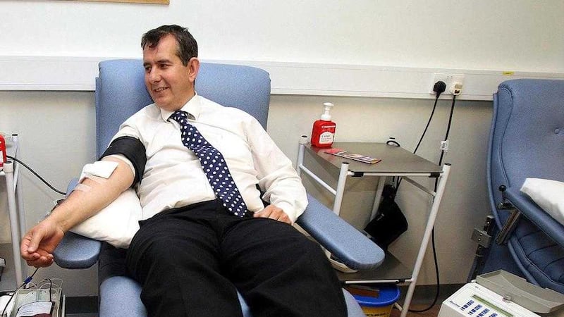 A legal challenge against former health minister Edwin Poots&#39;s ban on homosexual blood donations is being taken to the UK&#39;s highest court. Picture by Paul Faith/PA Wire 