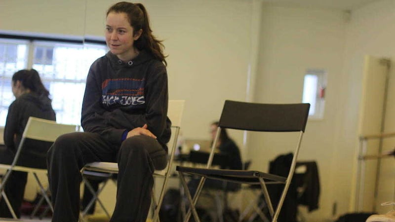 Amy McAllister, who plays Kessy, in rehearsal for Scorch, a play about a girl who feels she was born the wrong gender 