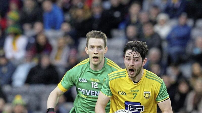 Ryan McHugh&#39;s bursts from deep were key for Donegal yesterday. Picture by Philip Walsh 