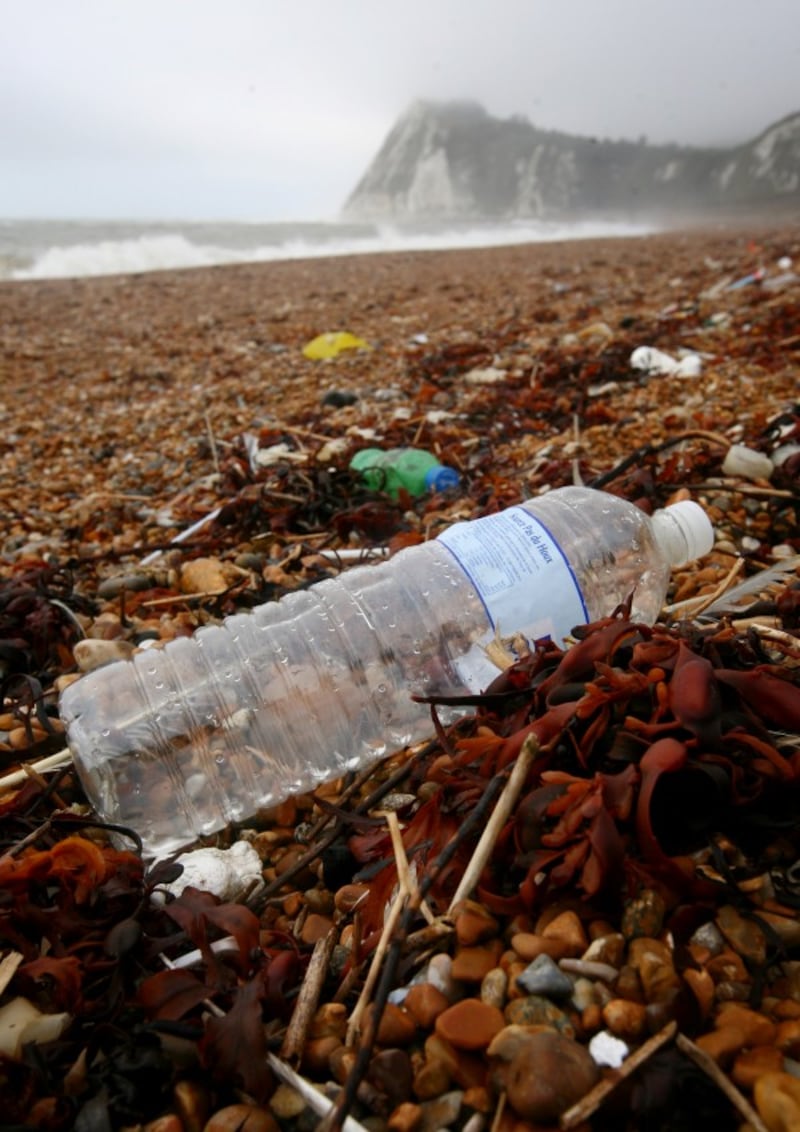 Litter on British beaches