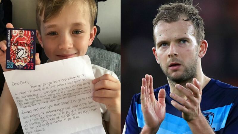 Jordan Rhodes penned a lovely letter to a young fan explaining why he left Middlesbrough