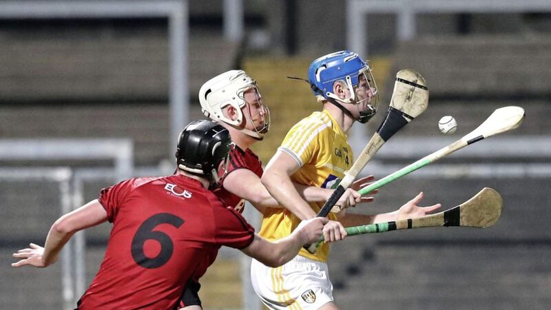 NO TROUBLE: Fred McCurry and Antrim had little trouble seeing off Down in their Qualifier clash in March 