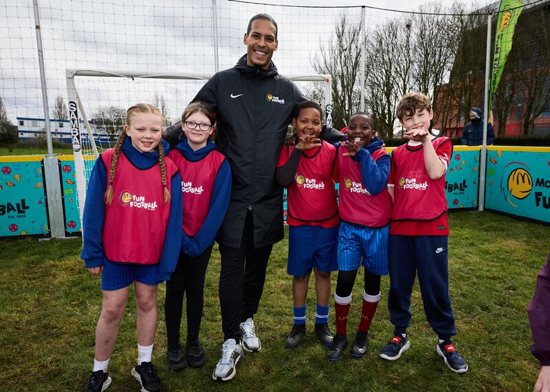 Van Dijk helped launch this year’s McDonald’s Fun Football programme, available to all children aged five to 11 across the UK
