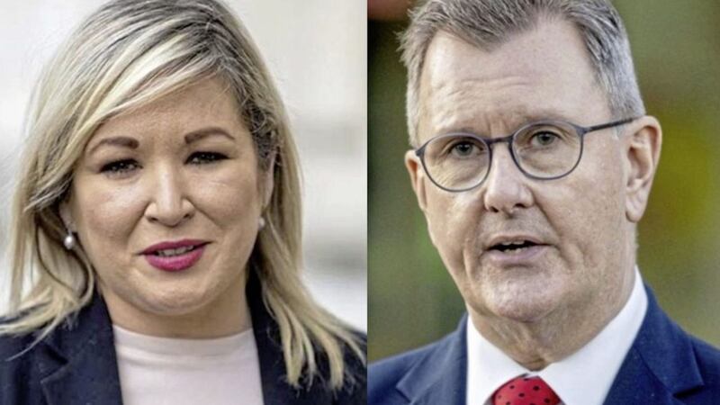 Sir Jeffrey Donaldson has yet to say whether he will serve alongside Michelle O&#39;Neill as deputy first minister 