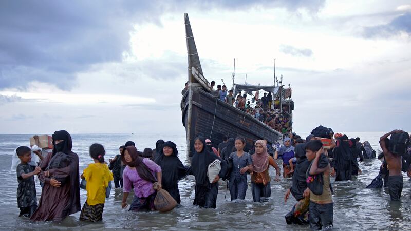 An earlier arrival of ethnic Rohingya in Ulee Madon, North Aceh, Indonesia (Rahmat Mirza/AP)